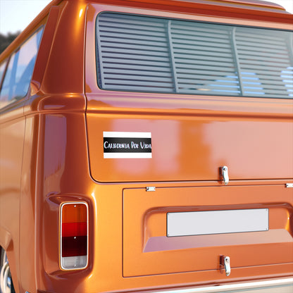 California Por VIda - Black - Bumper Sticker