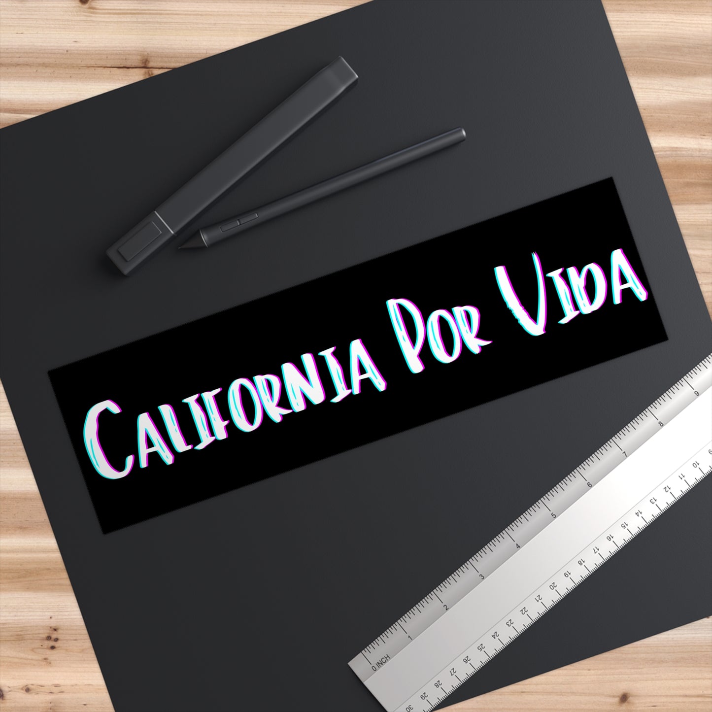 California Por VIda - Black - Bumper Sticker
